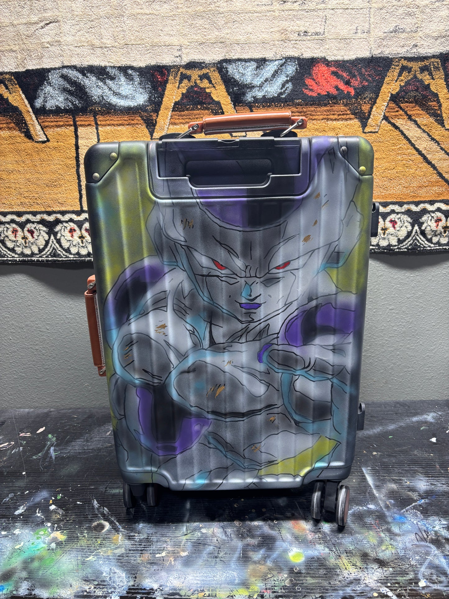 20in Goku VS Frieza Custom Airbrushed SuitCase