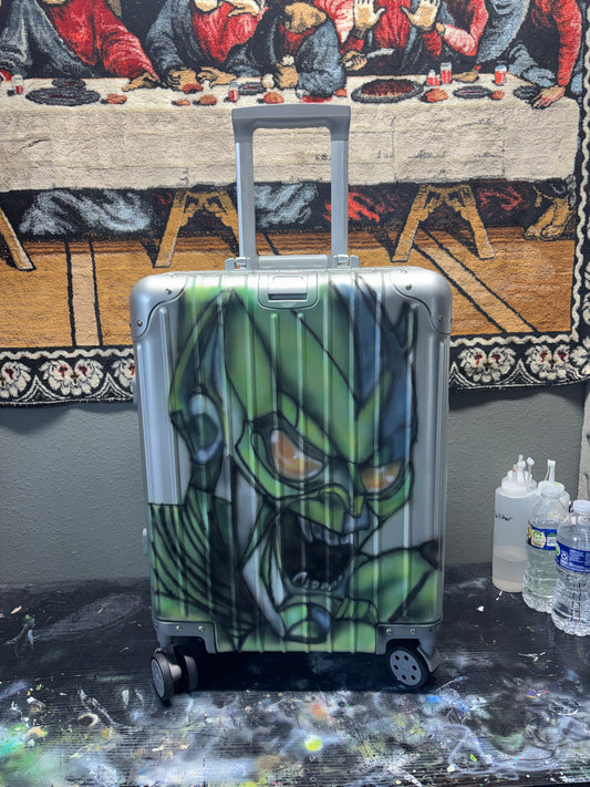 22in CARRY ON 1of1 Green Goblin Suitcase